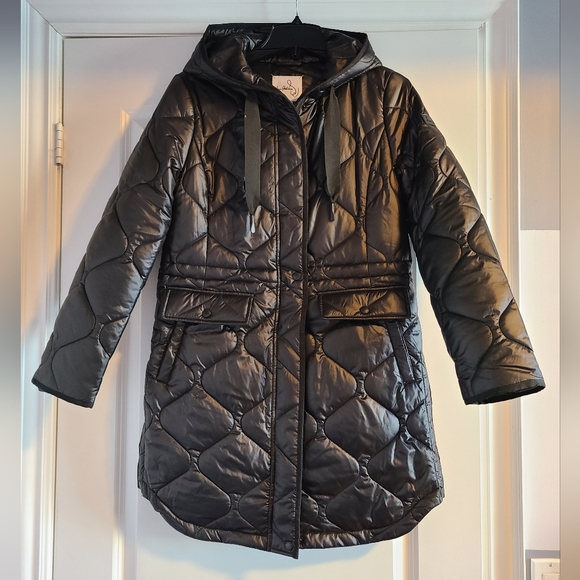 Sam Eldemen Black Quilted Jacket Size Small - Picture 1 of 10